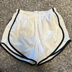 Nike White and Black Athletic Shorts